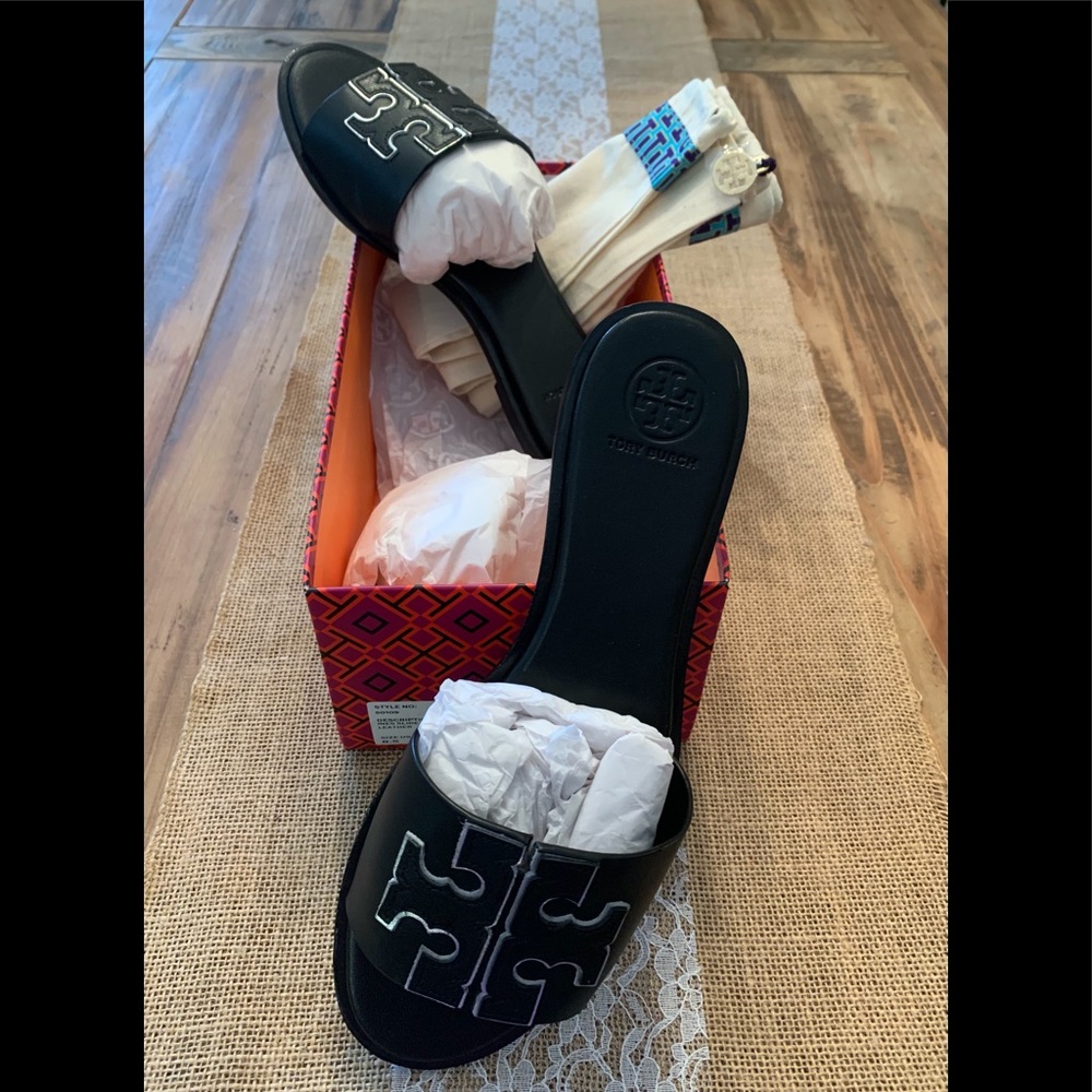 Tory Burch Double T Sport Slide NIB Size 8.5
